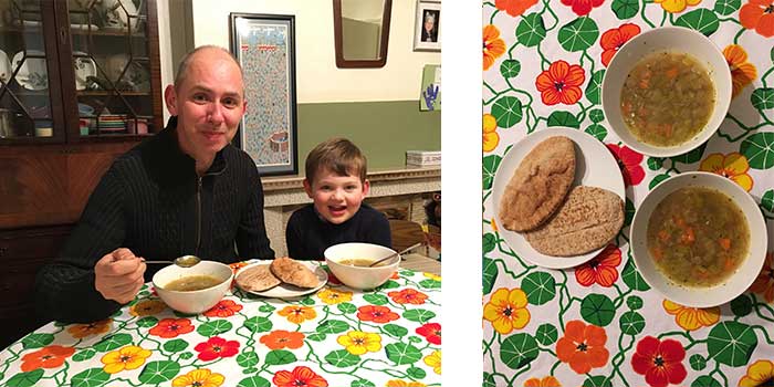 my son, me and my soup recipe